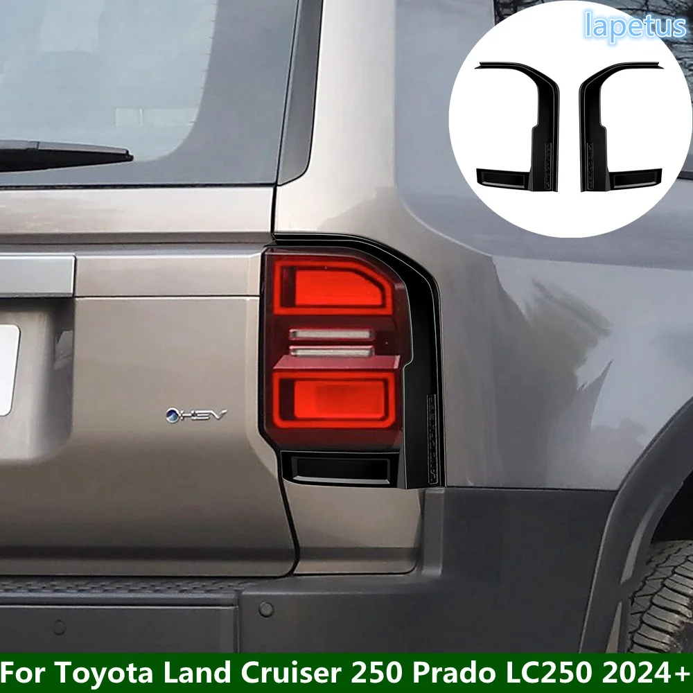 

For Toyota Land Cruiser Prado 250 LC250 2024 2025 ABS Black Rear Tail Light Lamps Cover Trim Taillight Car Styling Accessories