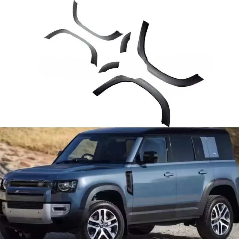 

High Quality 6PS Matte Black Plastic Widen Wheel Eyebrow Wheel Arch for 2020+ Land Rover Defender 110 Upgrade Version