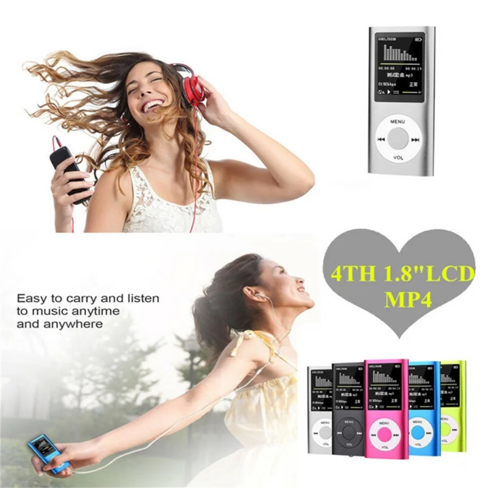 1.8-inch Mp3 Player Music Playing With Fm Radio Video Ebook Player Rechargeable Battery