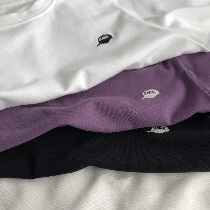 Camiseta Feminina Plus Size 300 Pou ort Sve Fce, Estilo Coreano, Gola Redonda, Estampa Casual, Top de Verão para Meninas Plus Size