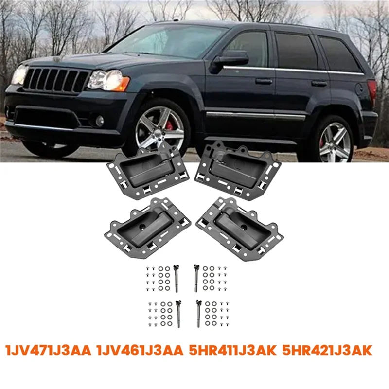 

L37A-1Pair Inner Door Handle Pull For Jeep Grand Cherokee 05-11 Interior Door Pull Left+Right LHD