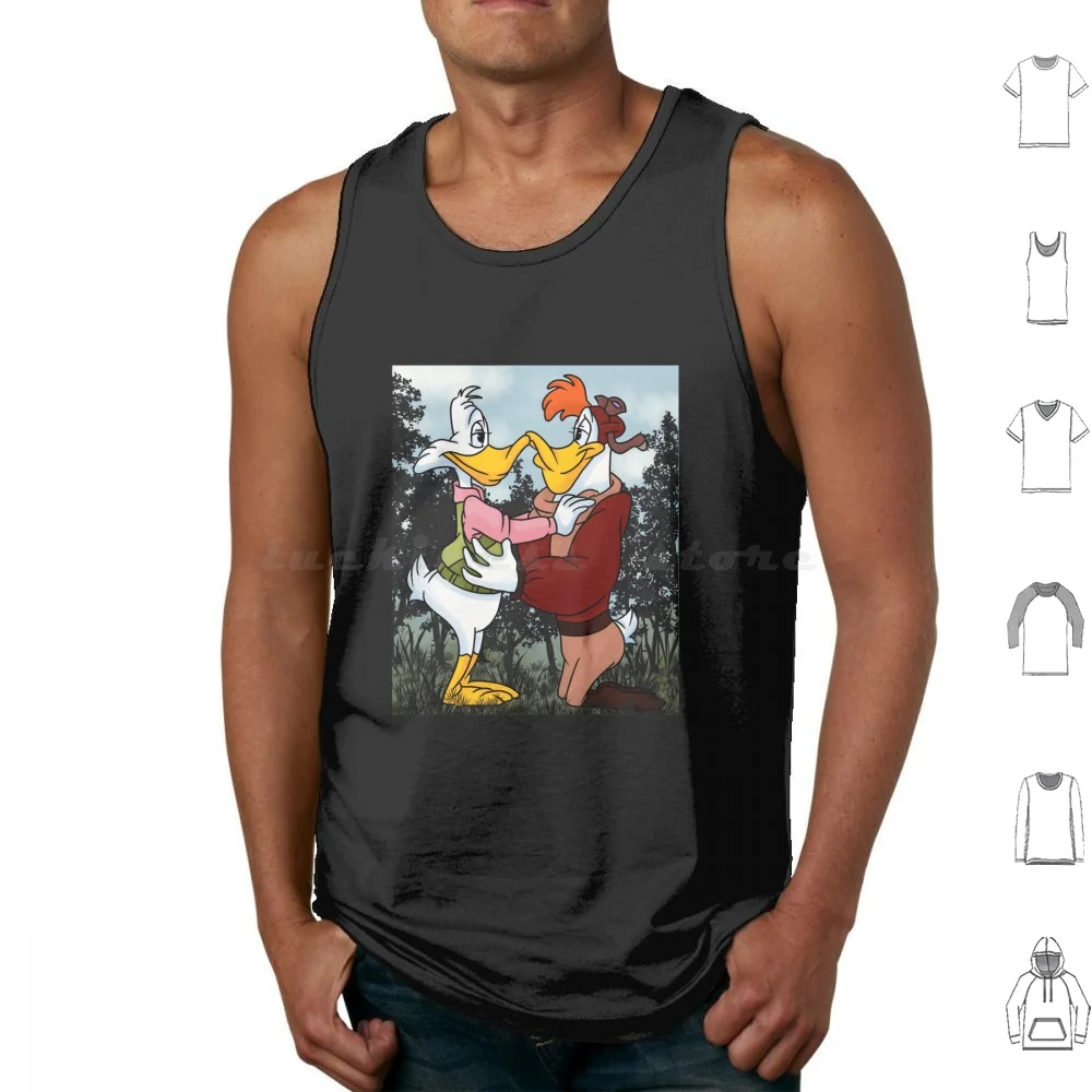 Drakepad-Size Difference Tank Tops Vest Sleeveless Drakepad Dwd Drake Mallard Launchpad Mcquack