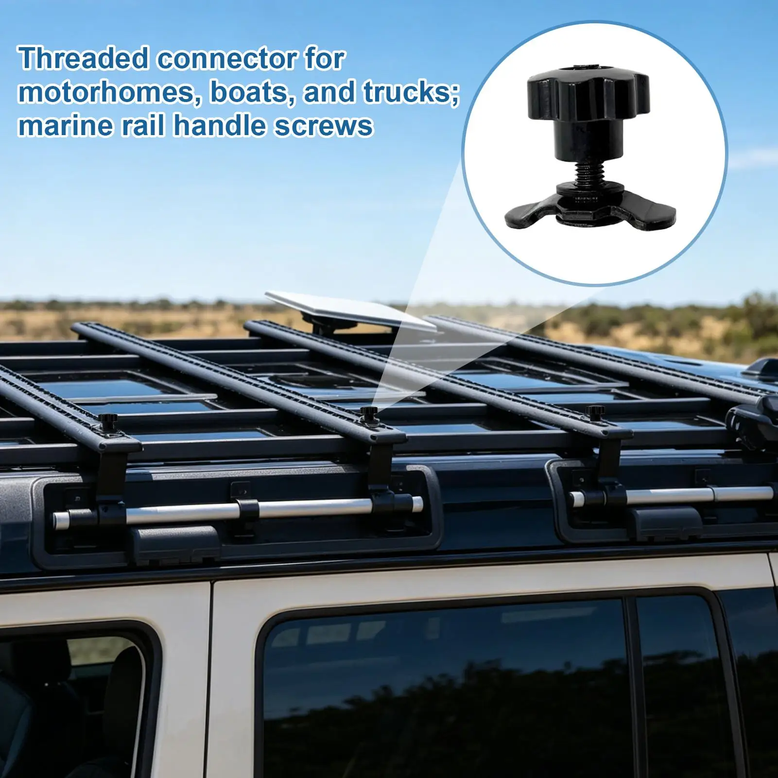 Heavy Duty L-Track Studs Nuts, 20mm 40mm 60mm Tie Down Fittings, RV Cargo Replacement Parts for Truck Bed Trailer Marine Use