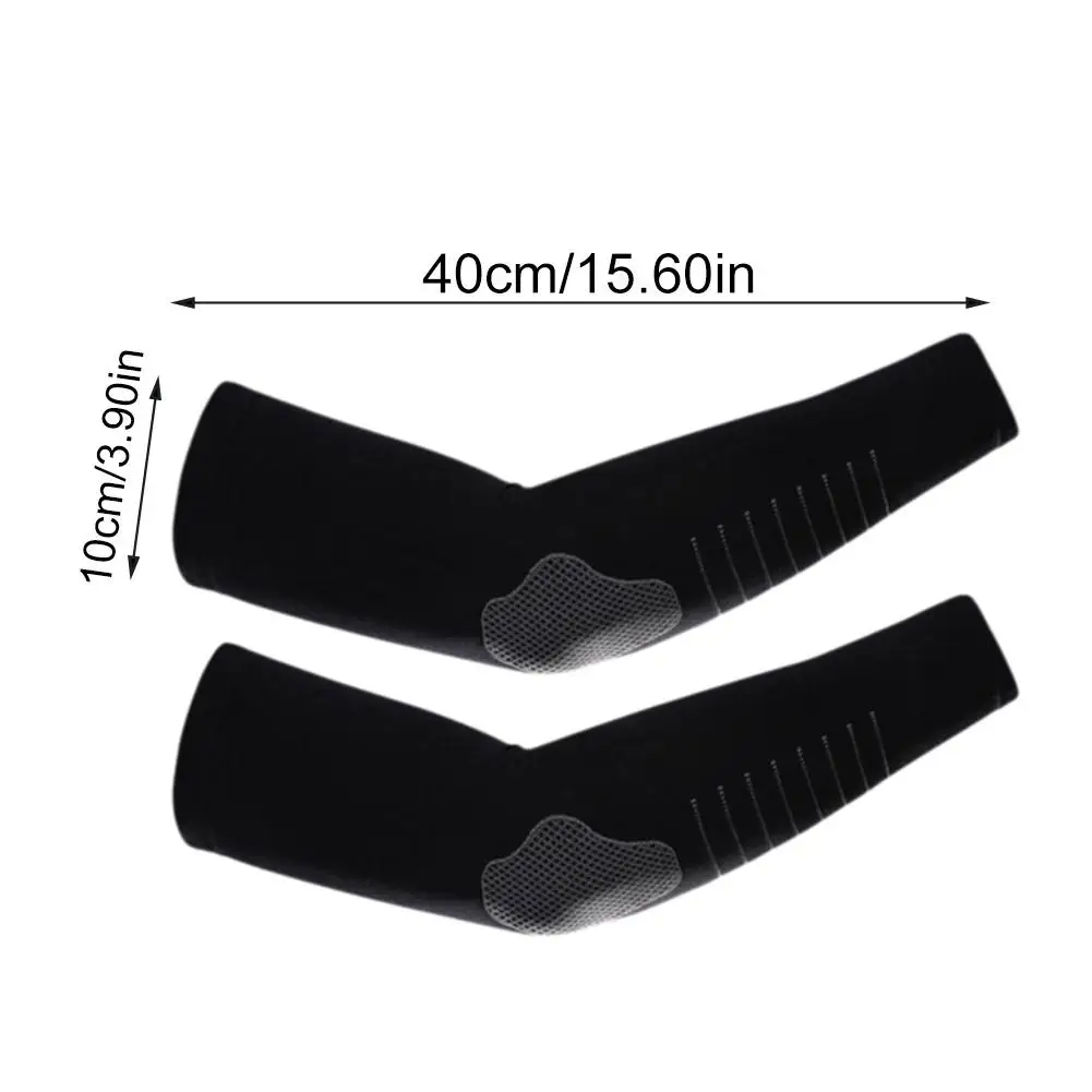 2PCS Ice Silk Sunscreen Sleeves Men\'s Cycling Sports Elastic Arm Guards Quick-drying Sweat-absorbent Cooling Sleeves Cover