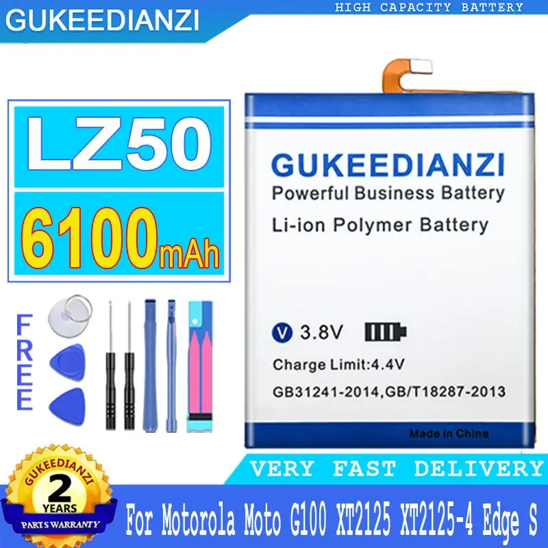 

6100mAh LZ50 Battery For Motorola Moto One 5G XT2075-1 XT2075-2/3 G Plus XT2075/G100/Edge S XT2125 XT2125-4