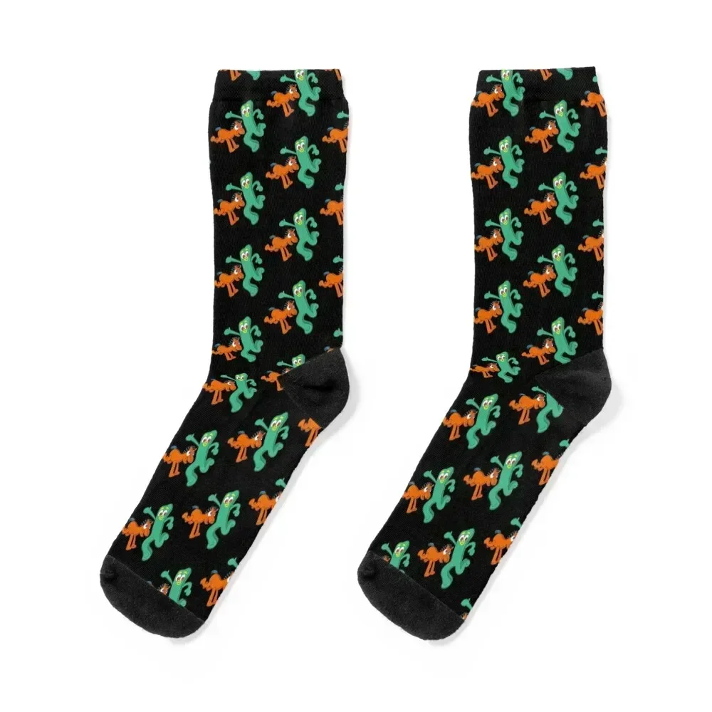 

Gumby and pokey Socks Run Stockings snow compression Boy Child Socks Women's