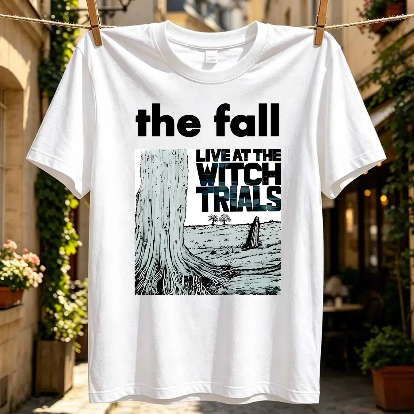 washed T Shirt The Fall Live AT Witch Trials Band Cool B373 vintage Washed Stretched Unisex fashion Versatile graphic