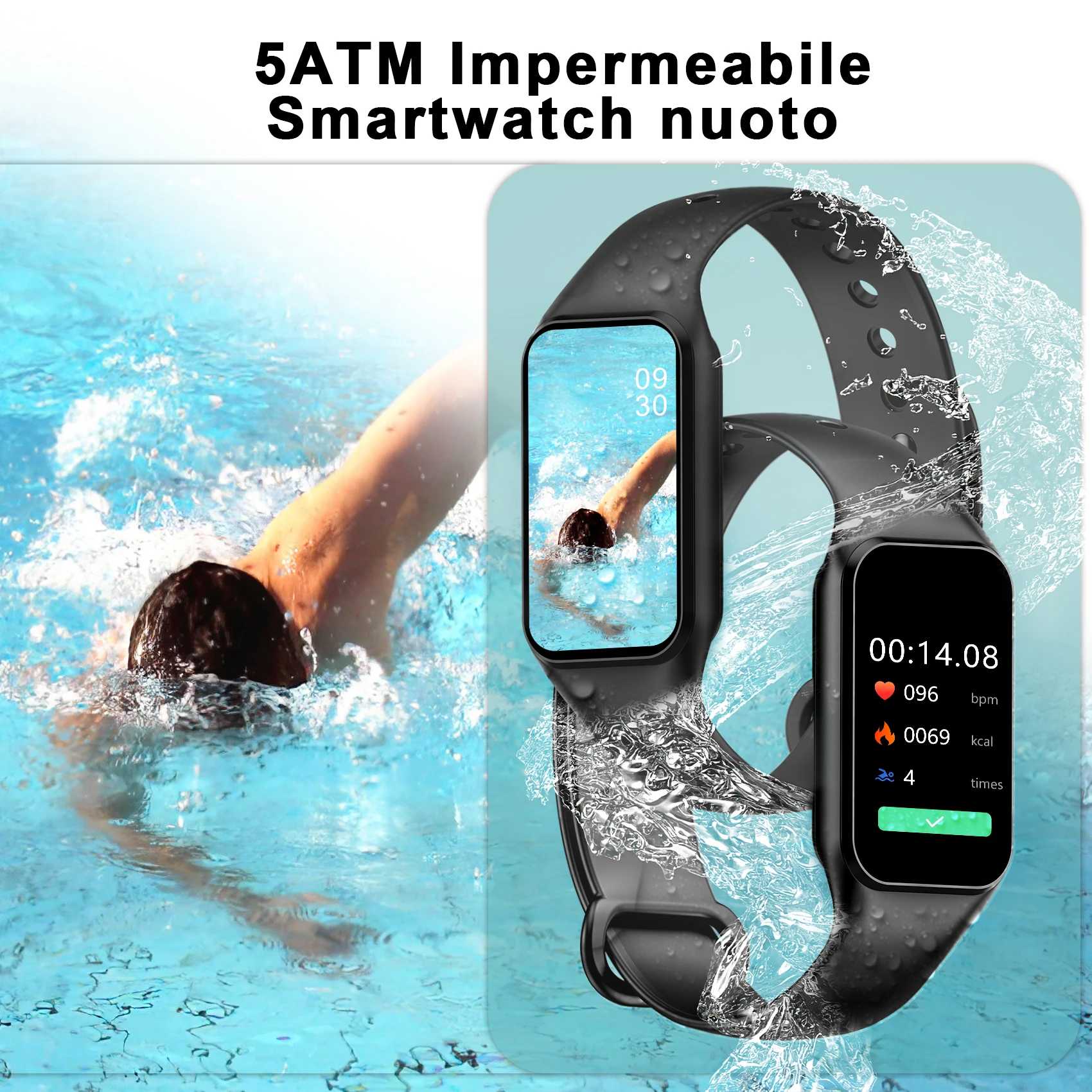 Blackview Sports Smartwatch النوم الصحة مراقبة القلب عداد الخطى اللياقة البدنية ساعة IP68 مقاوم للماء الرجال النساء ساعة لنظام أندرويد/IOS