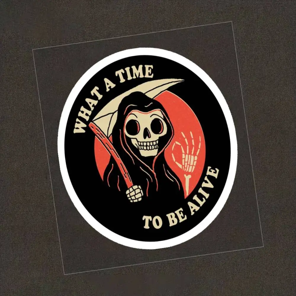 ما وقت أن تكون على قيد الحياة ملصق ملصقات مقاومة للماء لتزيين نوافذ السيارات والدراجات النارية وأجهزة الكمبيوتر.