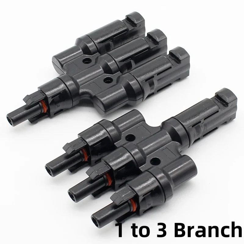 1Pairs DC Solar Connector 3 in 1 T  1000V30A Panel  IP67 waterproof Connectors Kit for PV/MC Cable 2.5/4/6mm2