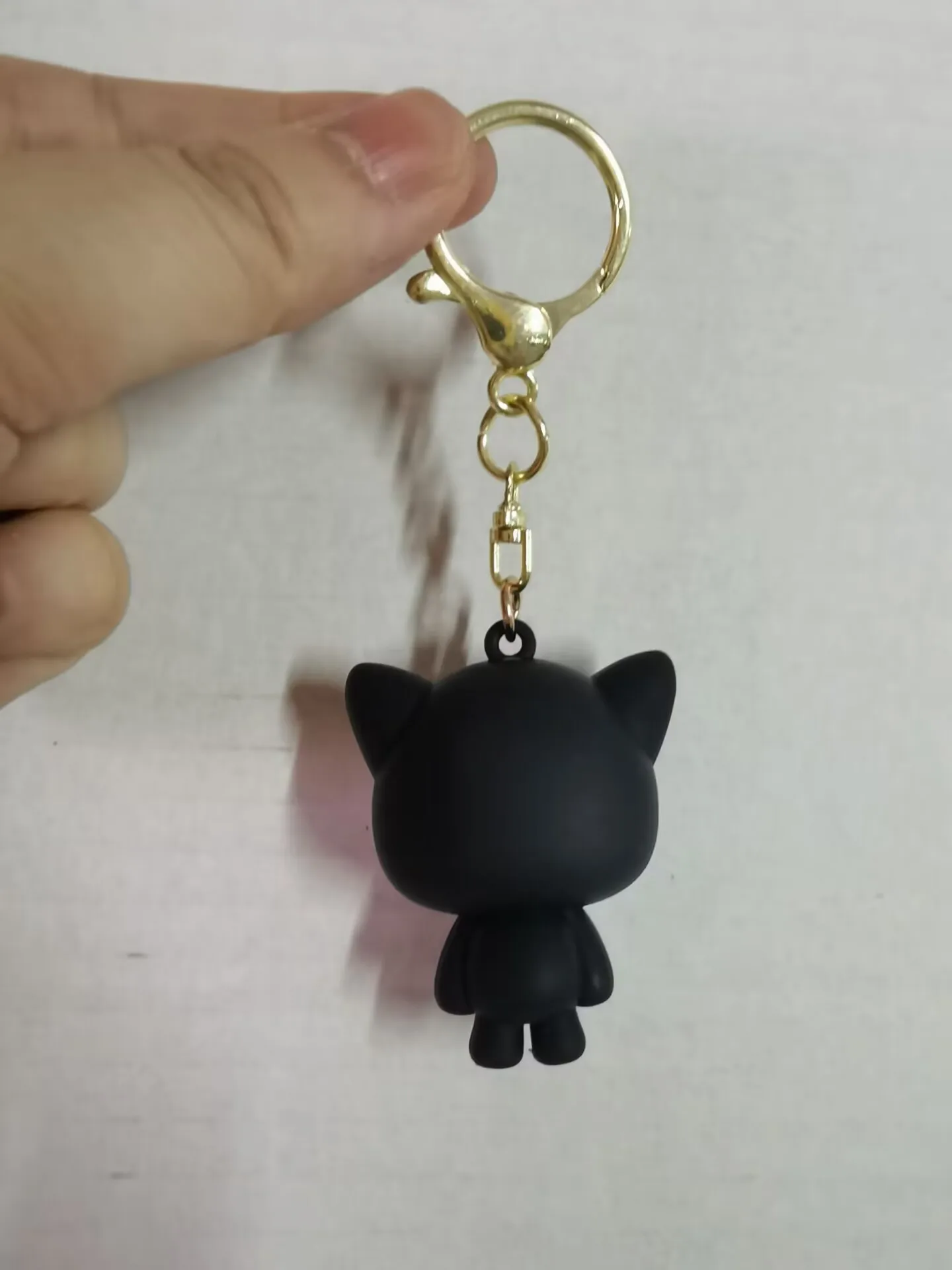 Cute Chococat Mascot PVC Keychain Keyholder Small Pendant Cartoon Anime Black Cat Mini Key Ball Ring Chain Gifts