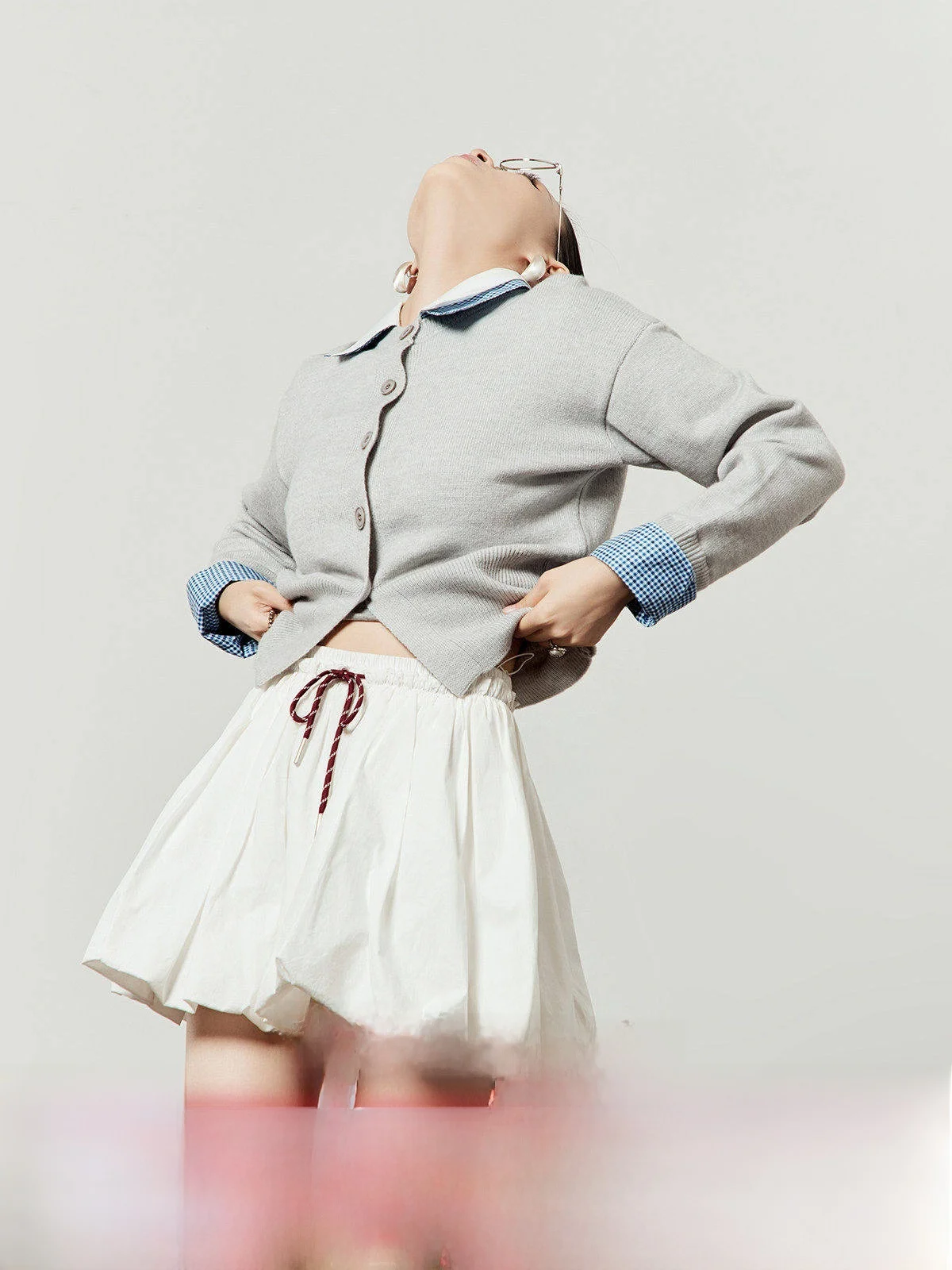 

Вязаный свитер женский с утягивающим поясом, двусторонним воротником, повседневный, с длинными рукавами, на пуговицах, кардиган, осенняя новинка