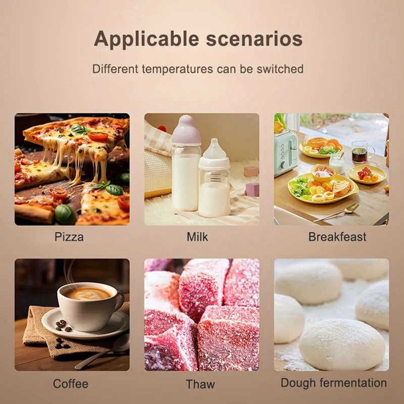 Estera calentadora de alimentos con temperatura ajustable, estera calentadora de alimentos portátil enrollable para alimentos, enchufe europeo