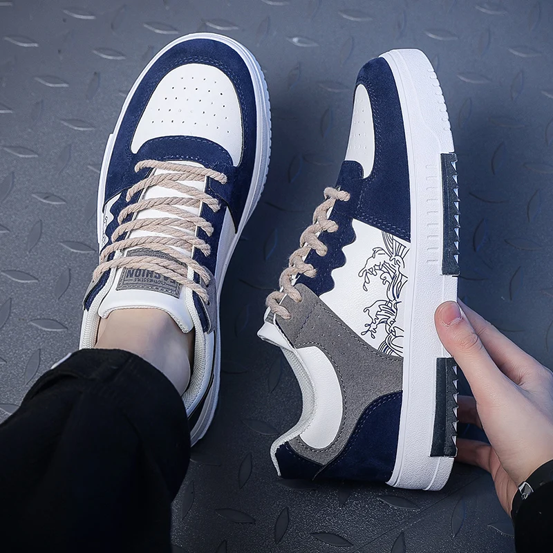 رجل أحذية رسمية باطن لينة المنخفضة قطع الرجعية اليومية أحذية مشي غير رسمية 2025 طالب جديد مريح عدم الانزلاق أحذية رياضية للرجال