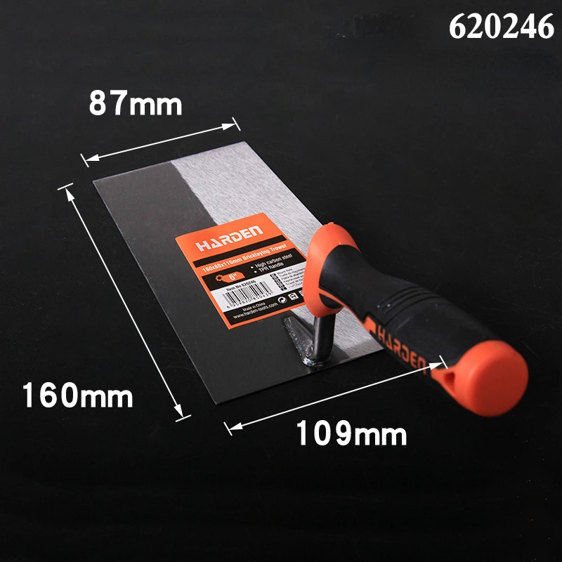 

1 шт., 6 дюймов, строительные инструменты, шпатель, кирпичный шпатель, лезвие из углеродистой стали, инструмент для уплотнения штукатурки, углеродистая сталь для плитки
