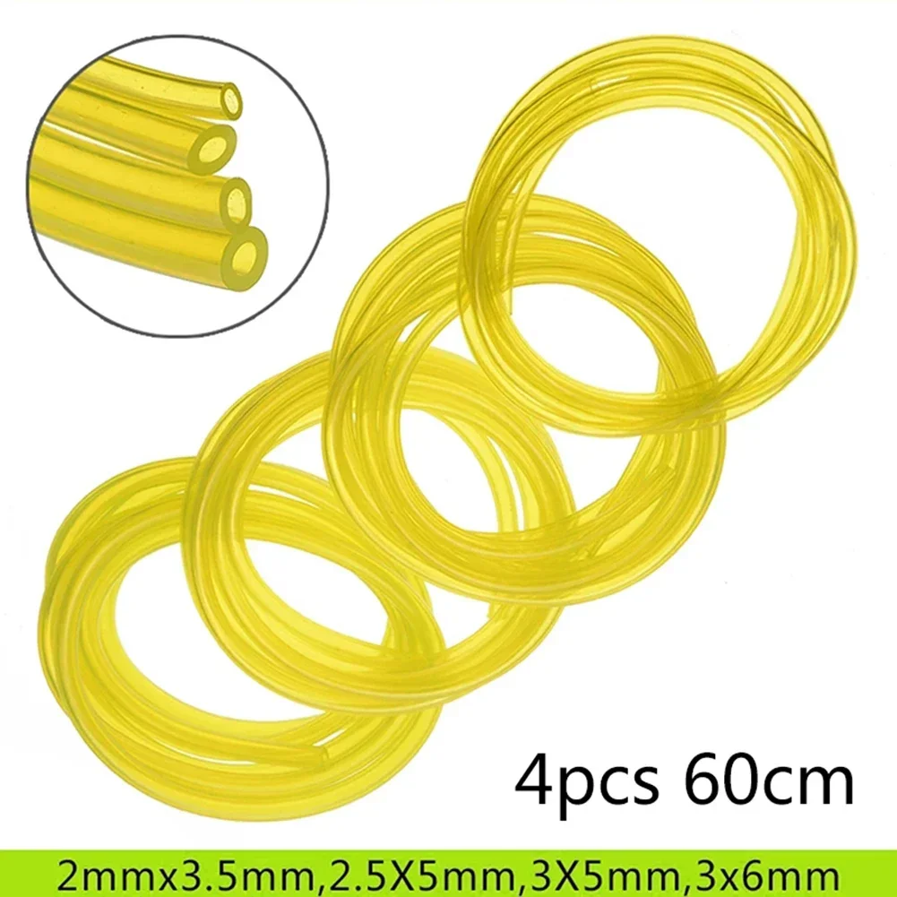 4PCS Fuel Gas Line Hose 4 Sizes PU Petrol Line Tubing For Trimmer Chainsaw Blower Engine Spare Parts Power Tools Accessories