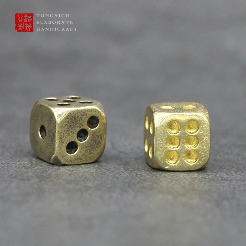 Solid for Bars and KTVs, Copper, Cup, Mahjong Dice, Metal Brass Handheld Piece