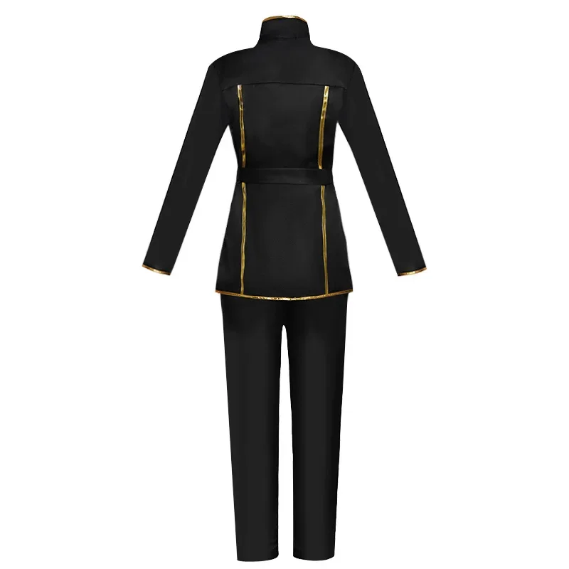 อะนิเมะรหัส Geass คอสเพลย์ Rebellion Lelouch Lamperouge เครื่องแต่งกายชายชุดสีดําเสื้อกางเกงเข็มขัดชุด Halloween Carnival