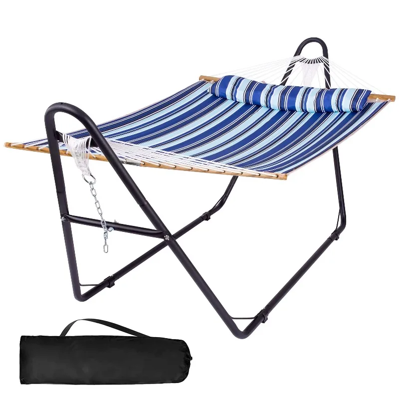

Heavy Duty Heavy Cotton Hammock Stand, Double Size Hammock for Patio Outdoor Garden