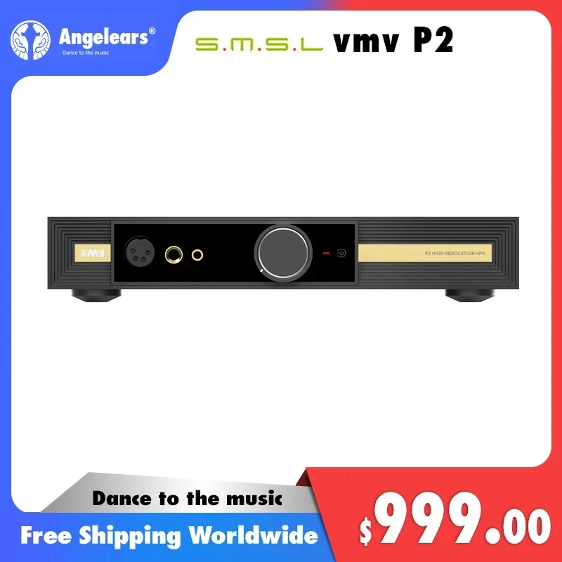 

SMSL VMV P2 Headphone Amplifier Hi-End Pre-amp 32ohmns 6W Balanced & Unbalanced Input For 4.4MM & 6.35MM Heaphone