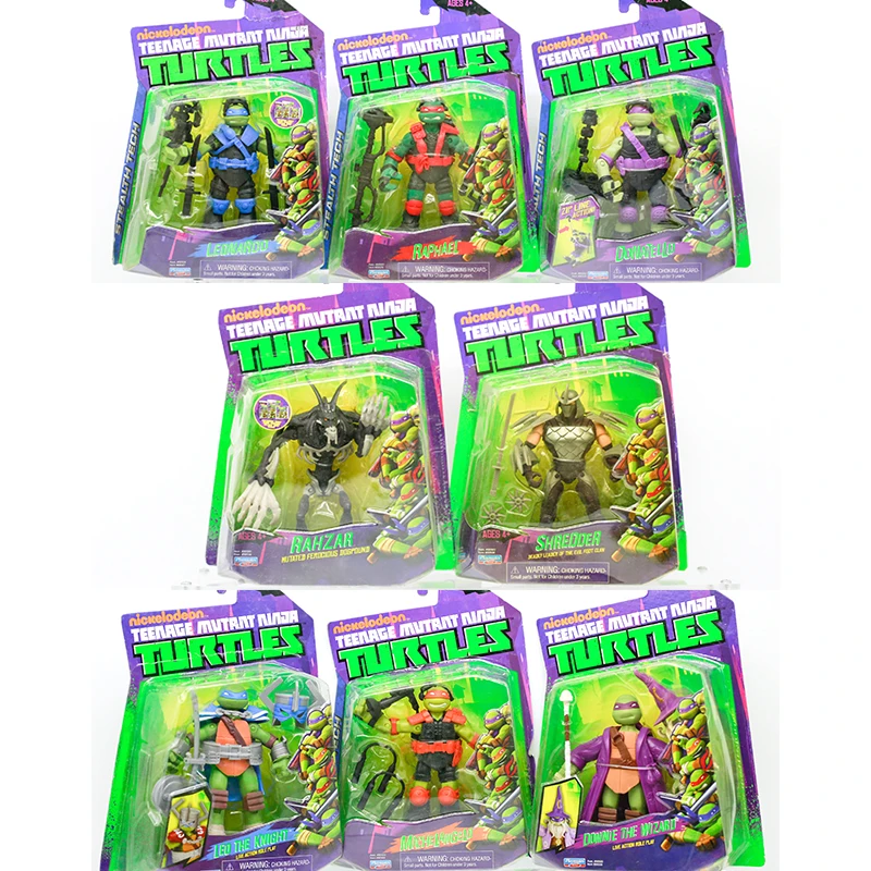 زملاء اللعب في سن المراهقة سلاحف النينجا رافائيل دوناتيلو مايكل أنجلو المفاصل يمكن أن تتحرك صندوق ألعاب الشكل الذي يرتديه