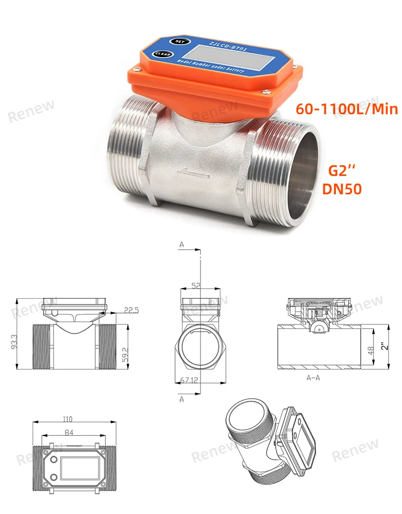 Variant: DN50 G2 60-1100LPM