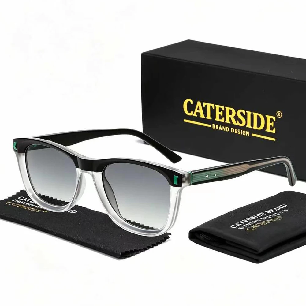 

CATERSIDE Мужские модные солнцезащитные очки высокого качества с квадратной оправой из поликарбоната, женские солнцезащитные очки для активного отдыха, путешествий, пляжа, лета, UV400