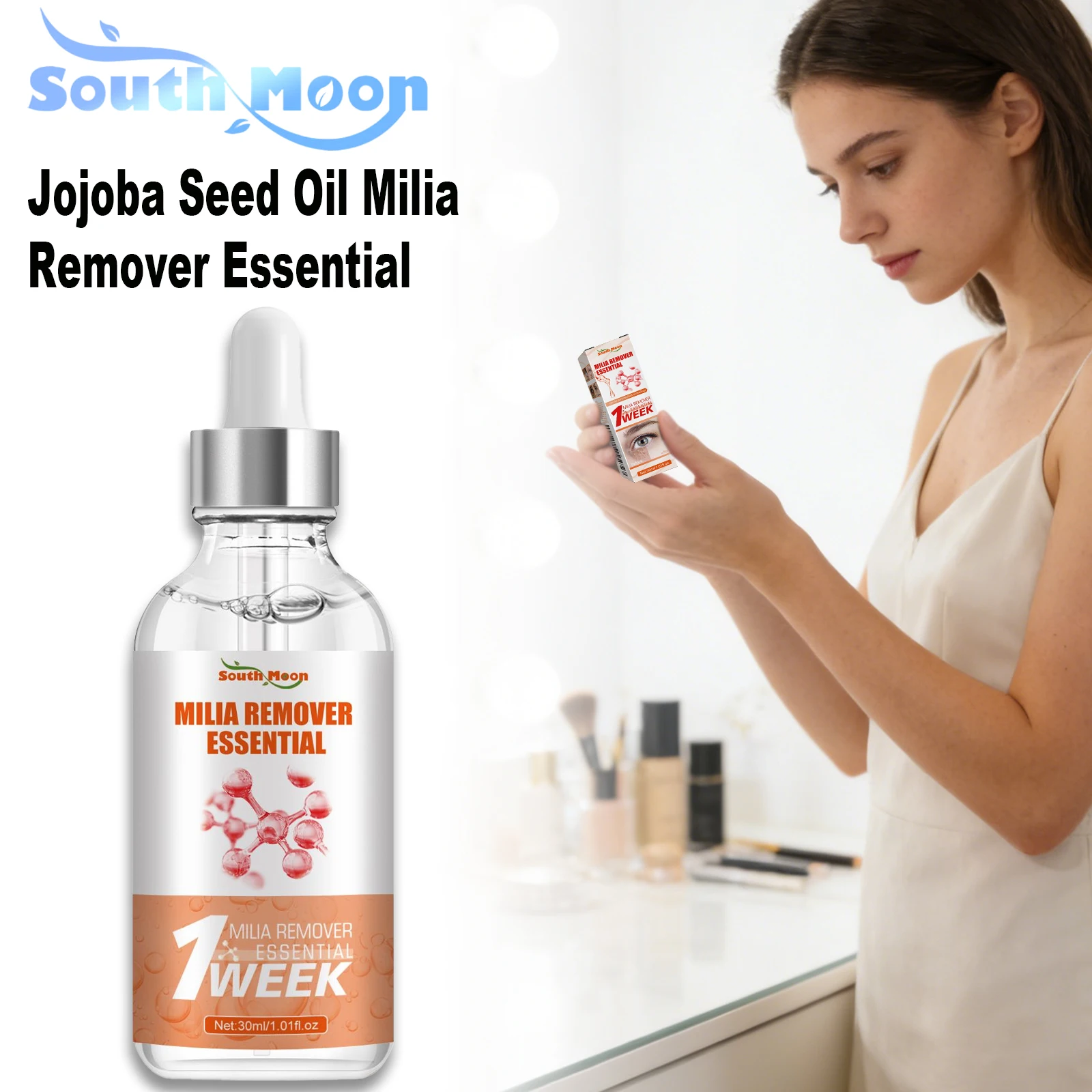 South Moon Eye Fat Granules Remover Smoothe Eye Skin Reduce Fine Grain Improve Eye Bag Relieve Dark Circle Milia Remover Essence