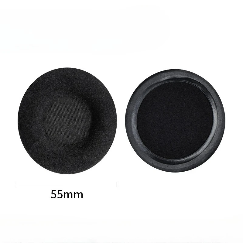 2 uds almohadillas de terciopelo 50mm 55 60 65 70 75 80 85 90 95 MM almohadillas de repuesto para auriculares orejeras de cojín de espuma