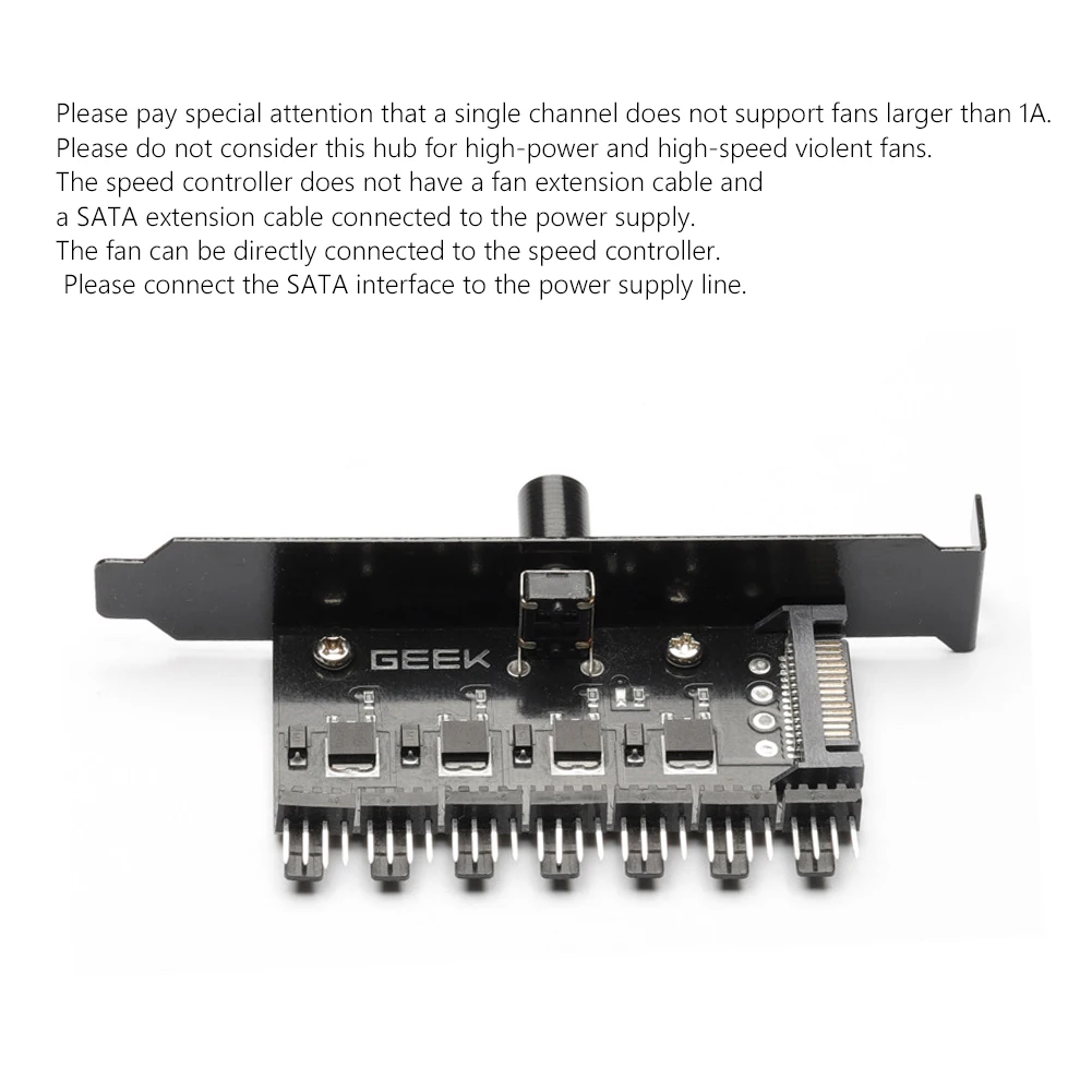 1 Tot 7 Manier Pc Case 4pin 3pin Speed Controller Praktische Regelaar Splitter Computer Adapter 12V Voedingsaansluiting Voor Computer