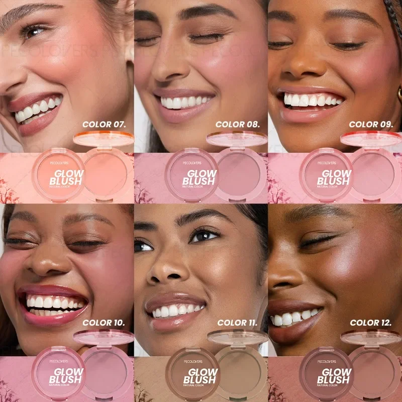 1PC Beauty Blush Palette, Matte Make-up, Gemakkelijk aan te brengen, Kleurweergave, Geschikt voor Kerstmis/Festival/Feest