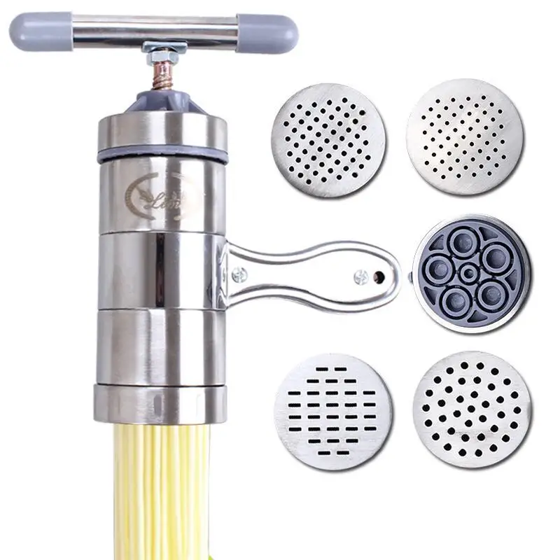 Vintage Handheld Kitchen Stainless Steel Manual Pasta Makers Noodle Maker Household New Manual Noodle Press Kitchen Tools