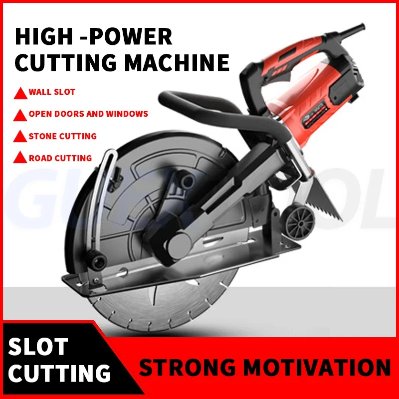 Marble Cutter Large Concrete Cutting Machine Handheld Wall Slotting Machine Brick Wall Cutting Machine Laminate Floor Cutter