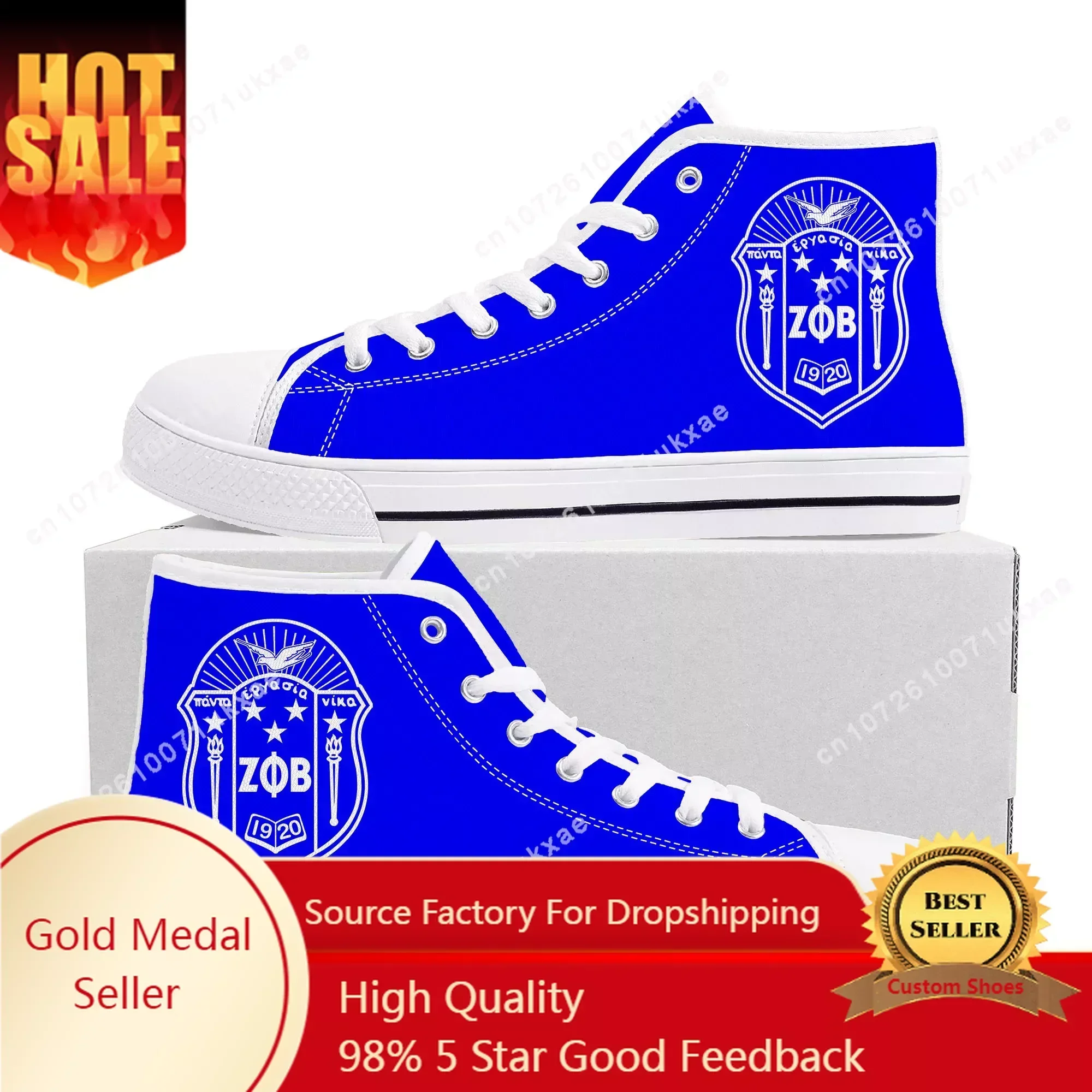 

zeta Sorority ZPB 1920 High Top Sneakers phi beta Mens Womens Teenager Canvas Sneaker Casual Custom Made Shoes Customize Shoe