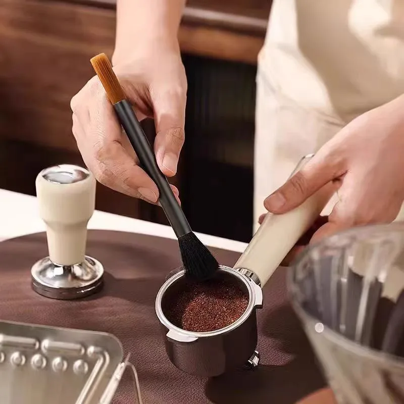 Coffee Bar Cleaning Brush for Grinder & Machine, Semi-Automatic Espresso Powder Soft Bristle Tool, Barista Counter Accessory