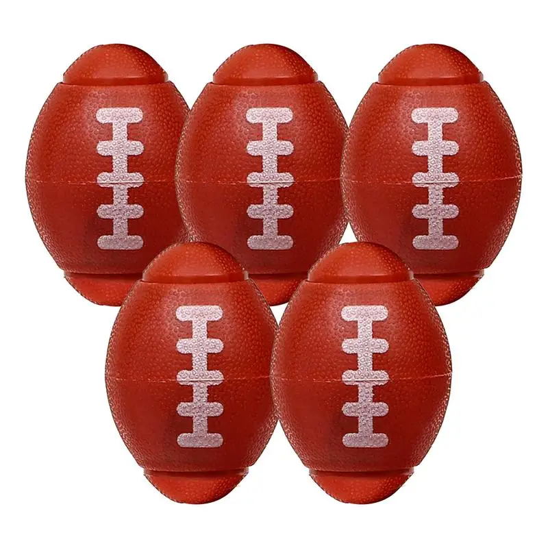 Football Fidget Toys Set Of 5 Adults Relaxing Rugby Ball Shaped Spinner Balls Goodie Bag Fillers For Birthday Gift Sensory Class