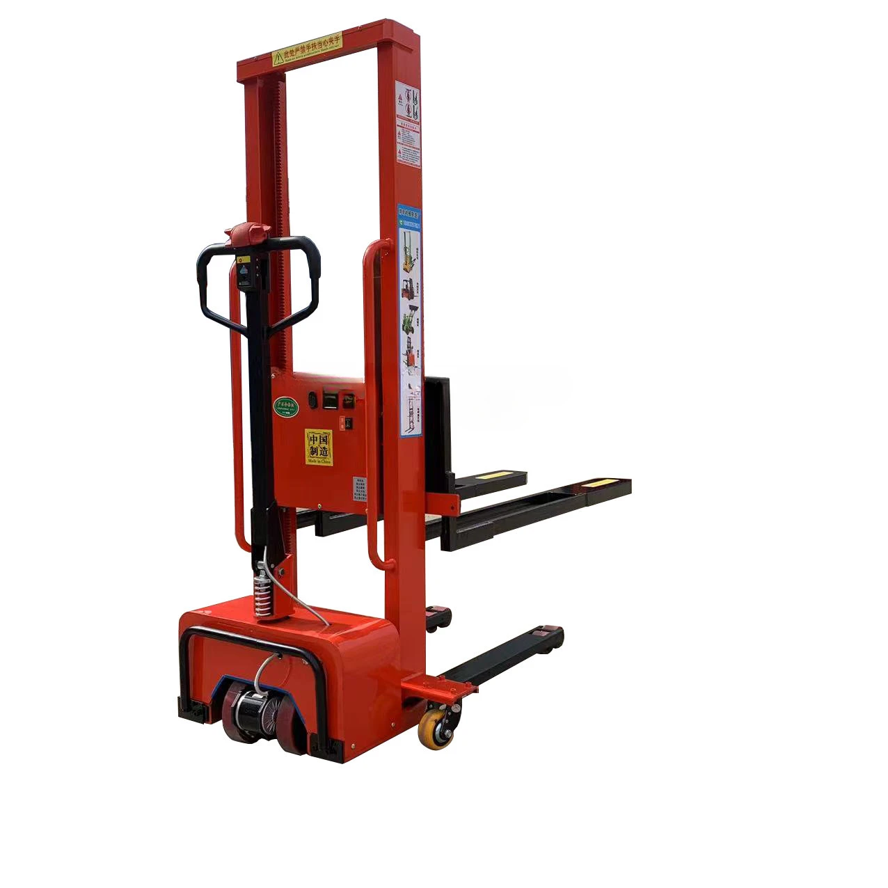 Hydraulic Electric Truck-Mounted Forklift Portable Stacking Forklift Loading and Unloading Automatic Loading and Unloading