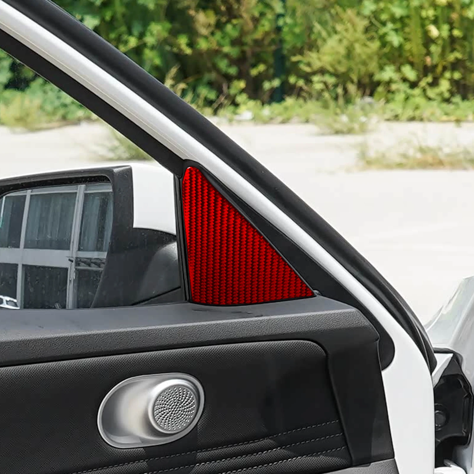 For Hyundai Elantra CN7 i30 Sedan CN7 N 2021-2026 Carbon Fiber Door Mirror Inner A Pillar Triangle Decor Cover Interior Stickers