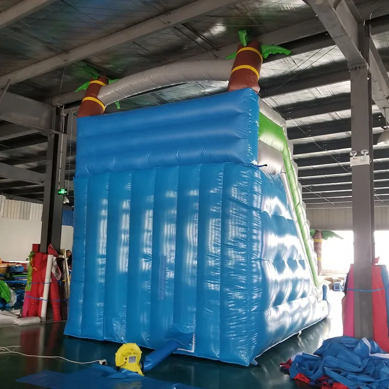 Outdoor PVC Material Inflatable Jungle Slide with Palm Tree