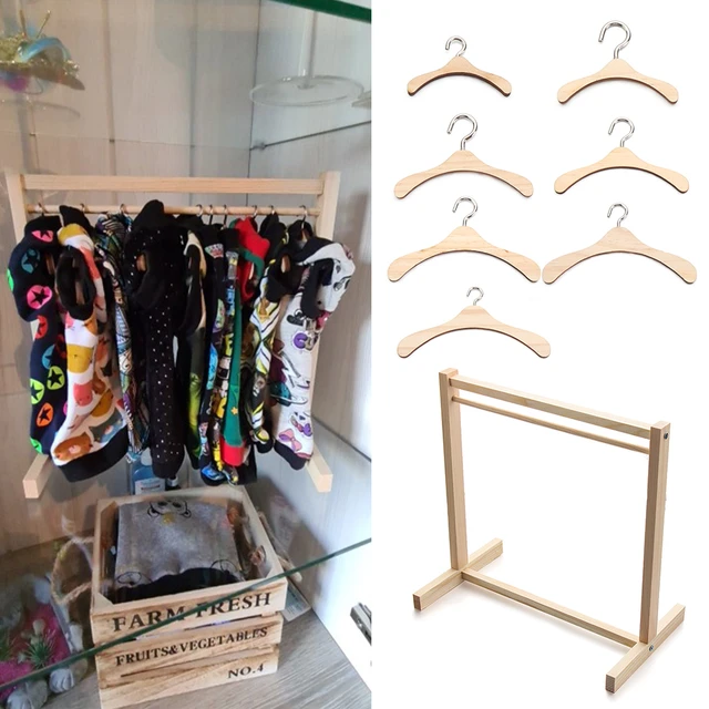 Mini Wooden Clothes Rack Hangers Scarf Holder Dolls Clothes Stuffed Toys Scarf Holder Garment Organizer Doll Clothes Rack AliExpress