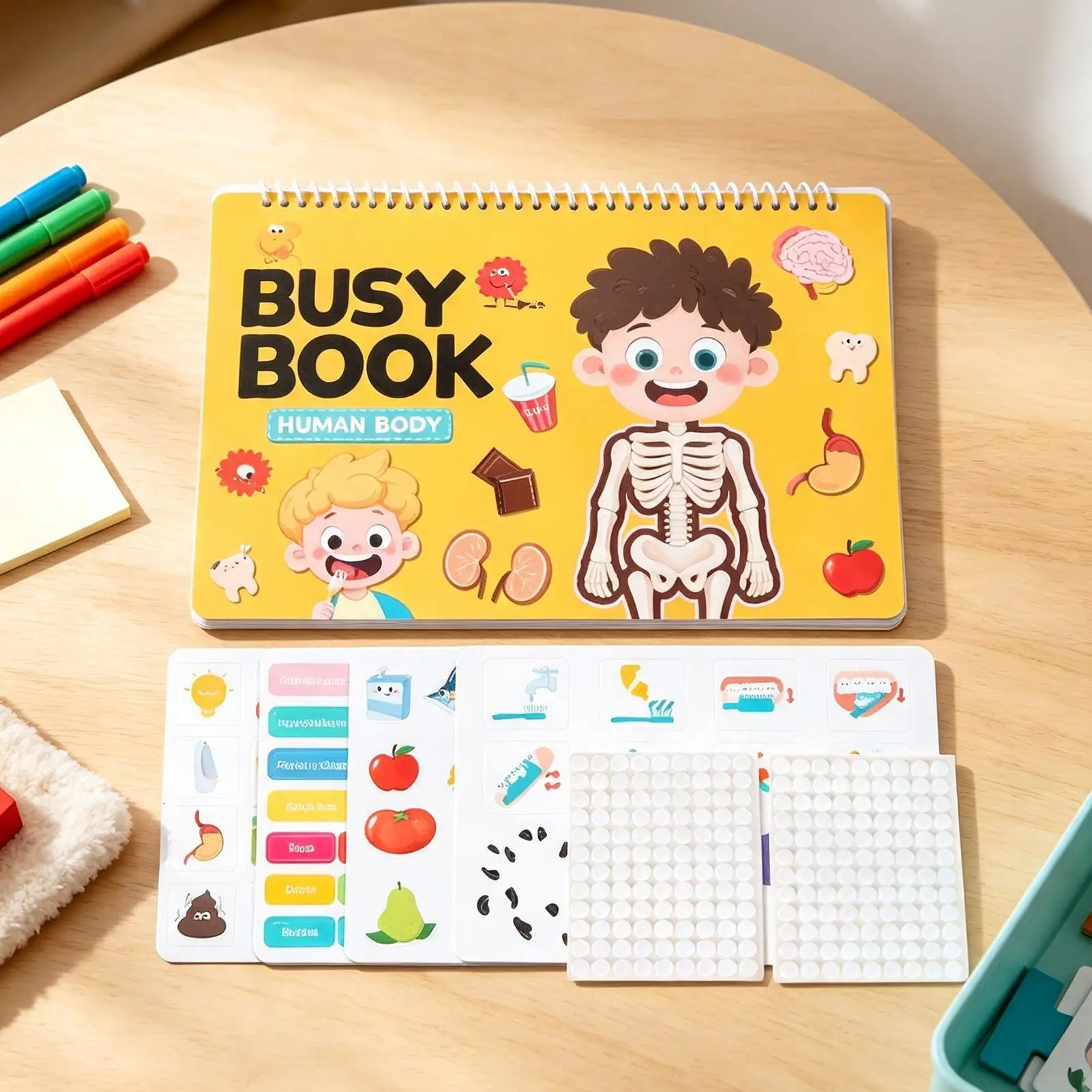Preschool Learning Binder Toddler Activity Workbook Sensory Interactive Educational Toys for Boys Girls Travel Home