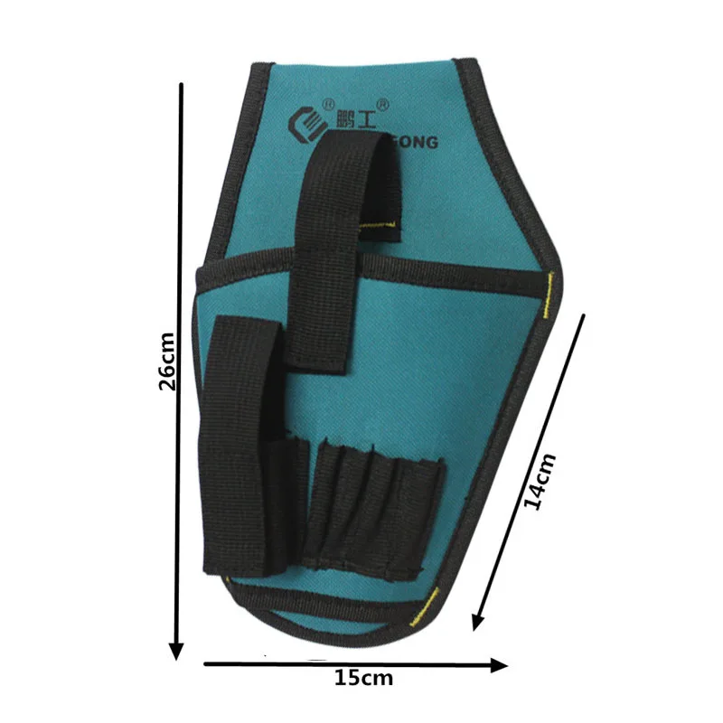 Drill Holster Waist Tool Bag Waterproof Thickened Oxford Electric Hand Drill Impact Wrench Electric Wrench Pockets Tool Bags