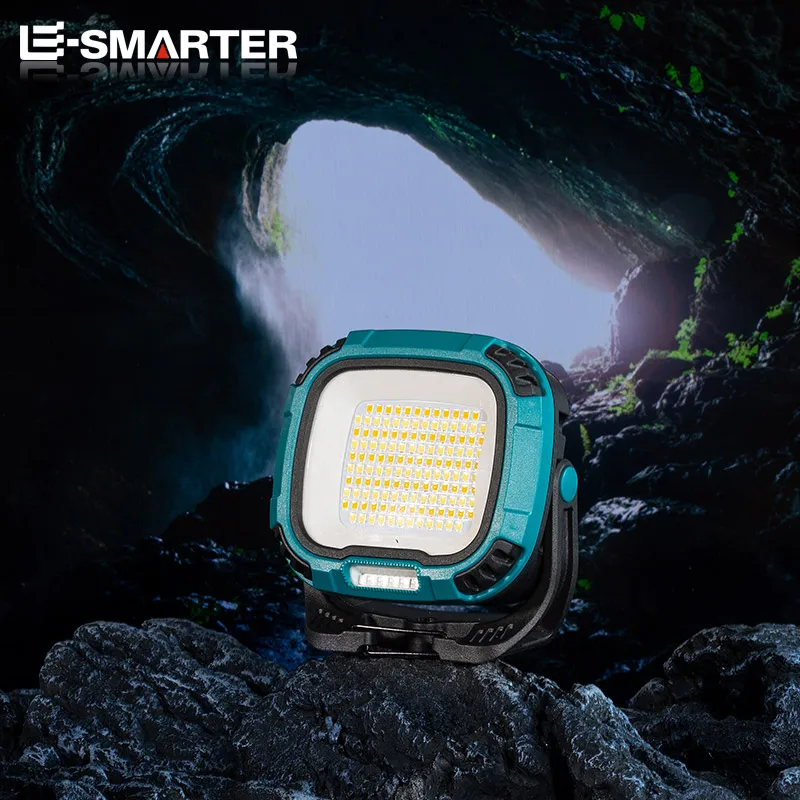 Linterna COB de luz fuerte, linterna recargable por USB, portátil, Banco de energía para exteriores, Camping, pesca, lámpara de trabajo de