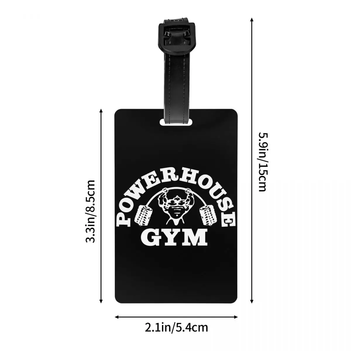 Custompowerhouse Gym Bagagelabel Voor Koffers Bodybuilding Fitness Spier Privacy Cover Naam ID-Kaart