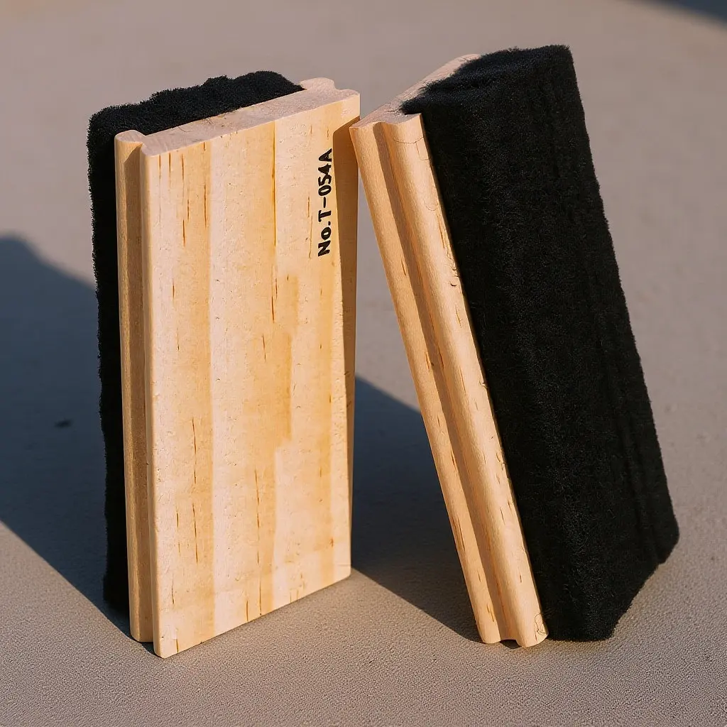 

2Pcs Dustless Wool Felt Blackboard Eraser Wood Base Silent Cleaner for Chalk Dry Erase Chalkboard Eraser Office Accessories