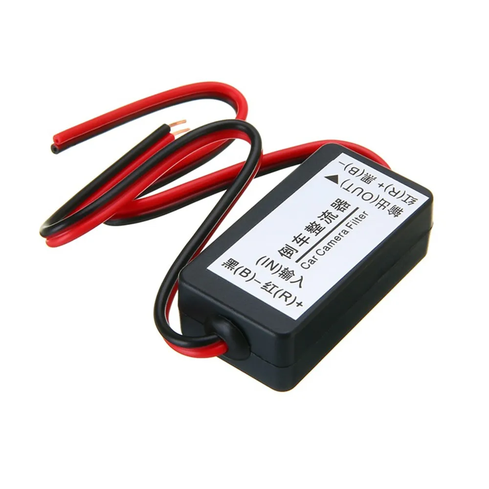 For Car Rear View Backup Camera Auto Car Eliminate Interference Connector Voltage 12V DC Power Relay Capacitor Filter Rectifier