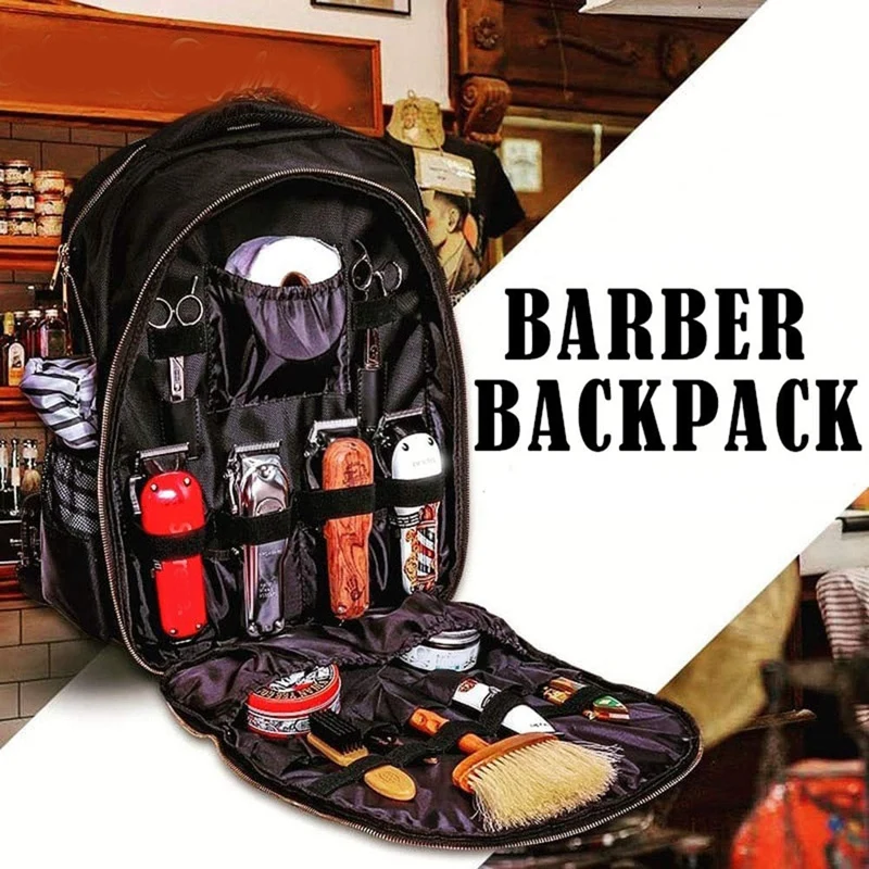 2X Barber Carrying Case For WAHL Barber Styling Tools Accessories Large Capacity Storage Backpack Travel Shoulders Bag