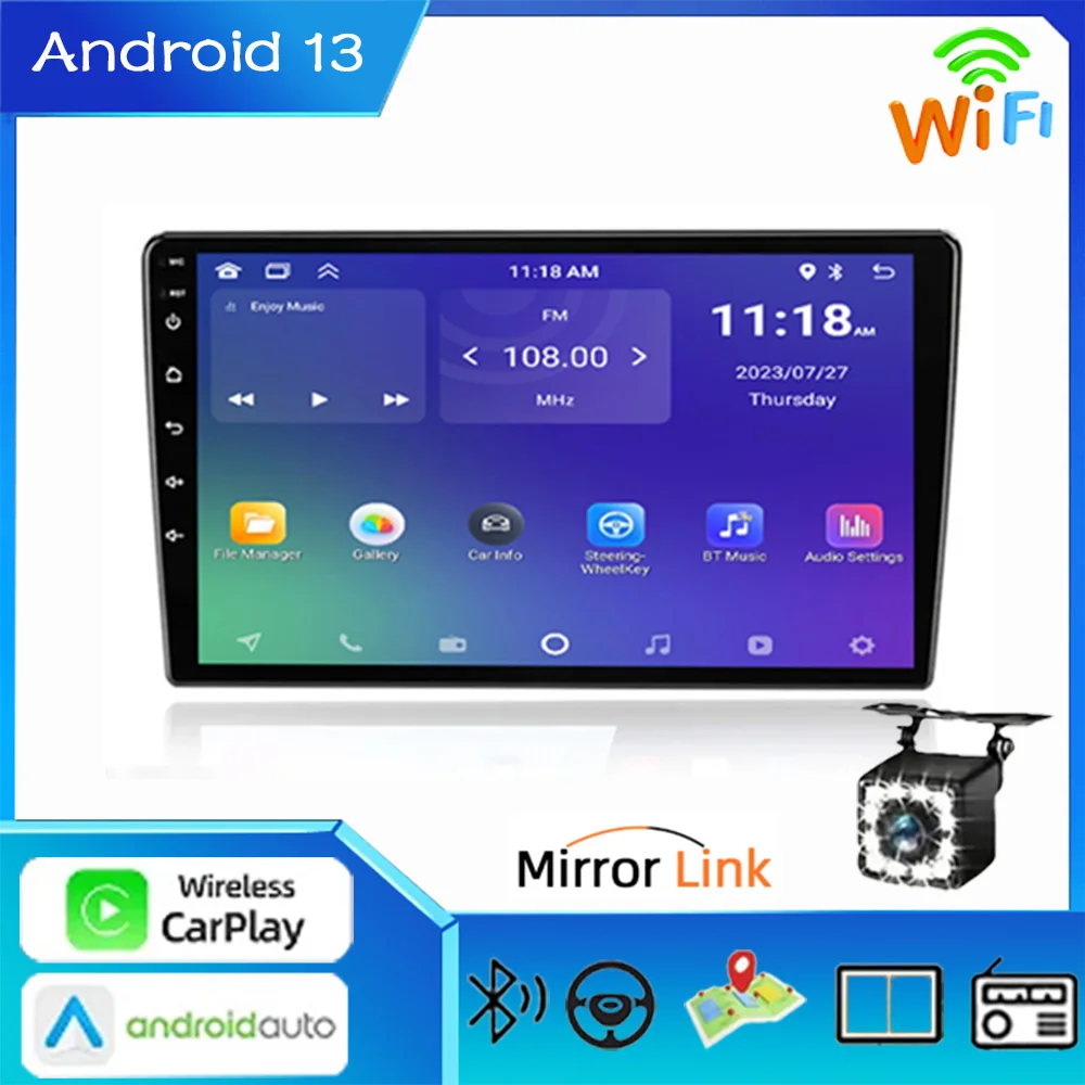 

Android 13 Universal Car Radio for Nissan Kia Honda Toyota VW Multimedia Video Player 2Din Carplay GPS Navigaion 9" Head Unit