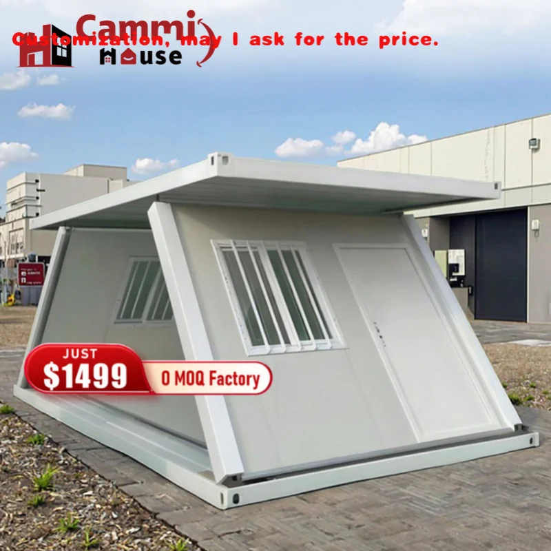 

custom.Cammi House Folding Mobile Tiny Prefab Steel Container House Temporary Dormitories Office Buildings Schools Works