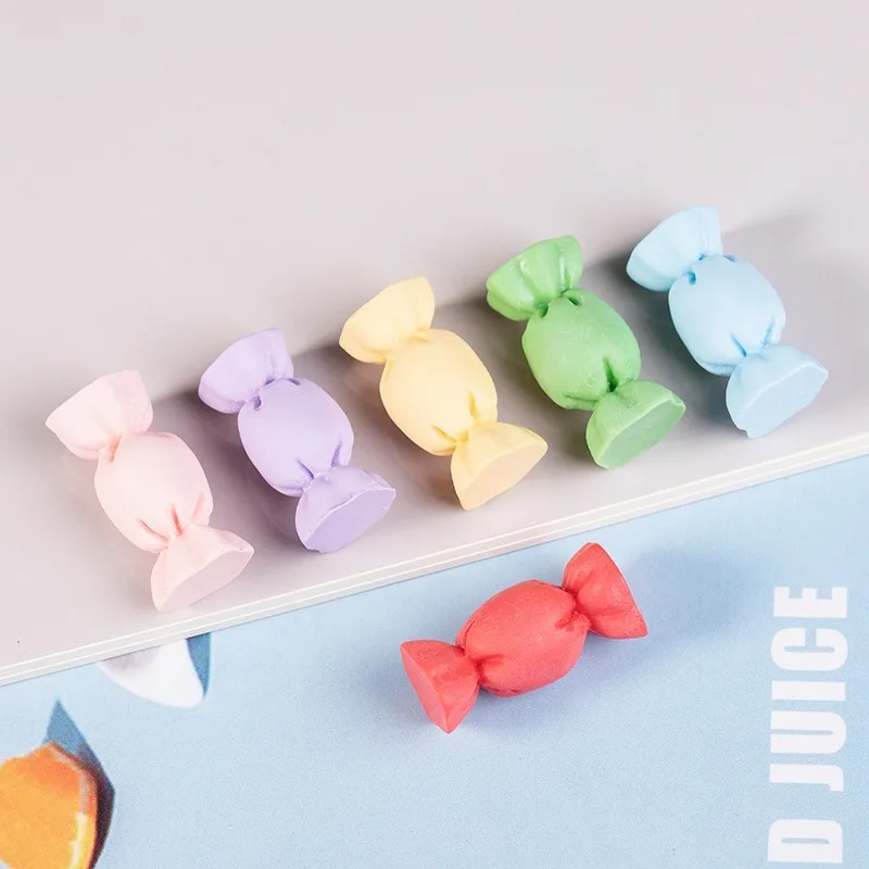 2pcs Mini Candy Macaroon Fake Candy Dessert Colours Simulation Resin Miniatures Doll Accessories Decoration Crafts